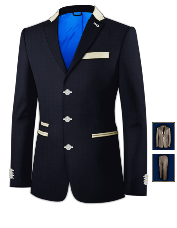 Wedding Suits with 3 Buttons, Single Breasted