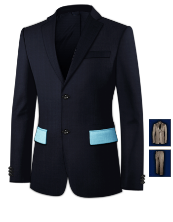 Gentlemen's Summer Suits with 2 Buttons, Single Breasted
