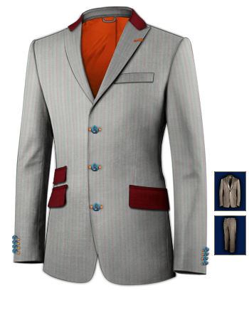 Second Hand Wedding Suits For Sale with 3 Buttons, Single Breasted