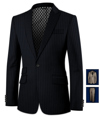 Mens Purple Suits with 1 Button, Single Breasted