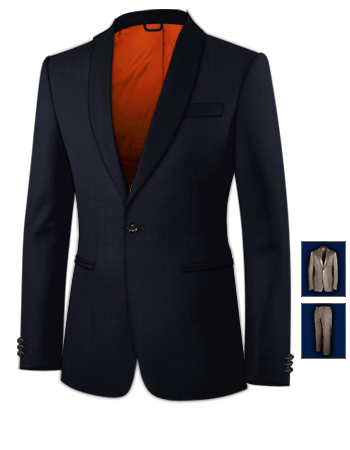 Suits Discount with 1 Button, Single Breasted