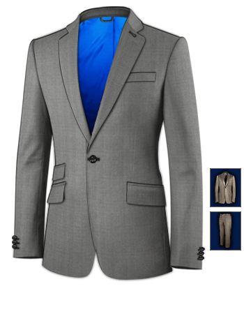 Wedding Suit Hull with 1 Button, Single Breasted