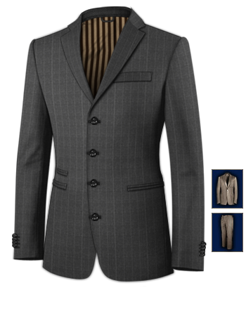 Dress Suit with 4 Buttons, Single Breasted
