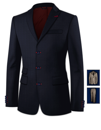 Handmade Suits Co Durham with 3 Buttons, Single Breasted