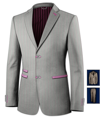 Handmade Suits Online with 2 Buttons, Single Breasted
