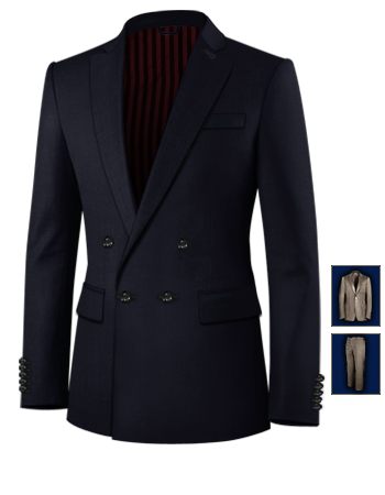 Grooms Wedding Suits Glasgow with 4 Buttons, Double Breasted (1 To Close)