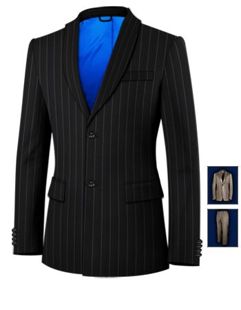 Suits For The Larger Man with 2 Buttons, Single Breasted
