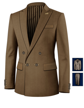 Suit Fitting London with 4 Buttons, Double Breasted (1 To Close)