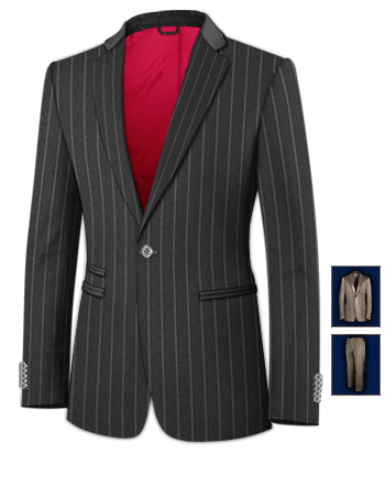 Made To Measure Suit Uk with 1 Button, Single Breasted