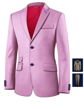 Bespoke Designer Suits with 2 Buttons, Single Breasted