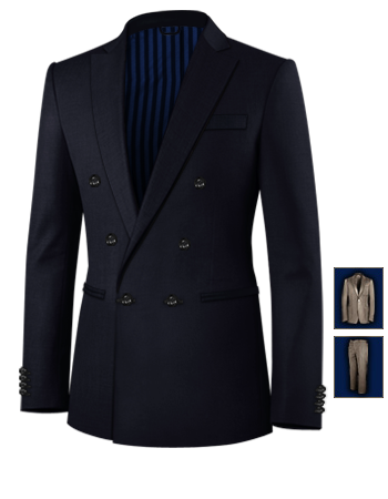 Buy Cheap Suits Uk with 6 Buttons, Double Breasted (1 To Close)