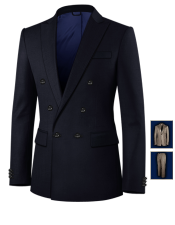 Formal Suits For Men with 6 Buttons, Double Breasted (1 To Close)