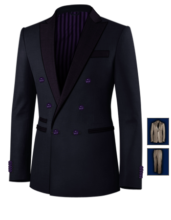 Mens Suits Wholesale Uk with 6 Buttons, Double Breasted (1 To Close)