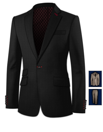 Suit Stores Birmingham with 1 Button, Single Breasted