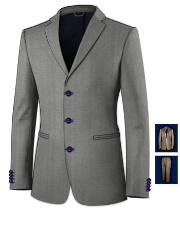 Modern Mens Wedding Suits with 3 Buttons, Single Breasted