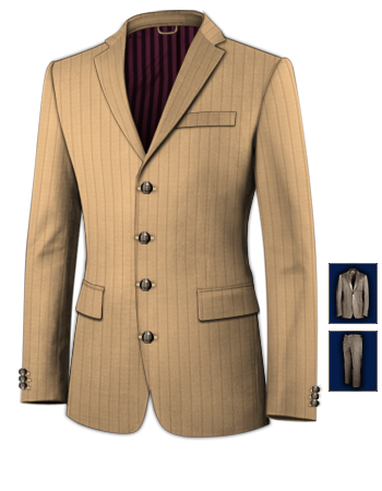 Buy Cheap Suits Online Uk with 4 Buttons, Single Breasted