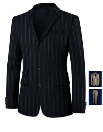 Mens Extra Long Suits with 3 Buttons, Single Breasted