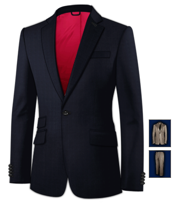 Wedding Suit 52 with 1 Button, Single Breasted
