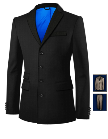 Tailor Made Suits Ireland with 4 Buttons, Single Breasted
