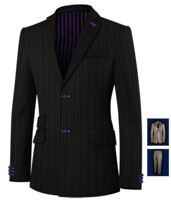 Camden Suit Men's Clothing with 2 Buttons, Single Breasted