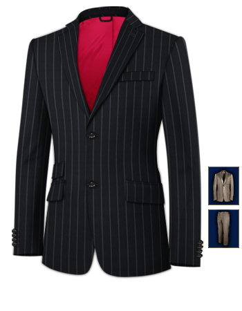A Tailored Suit Cheaply with 2 Buttons, Single Breasted