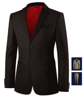 Mens Linen Wedding Suit with 2 Buttons, Single Breasted