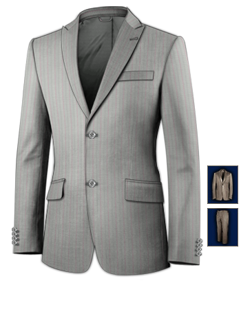 Mens Evening Suit with 2 Buttons, Single Breasted