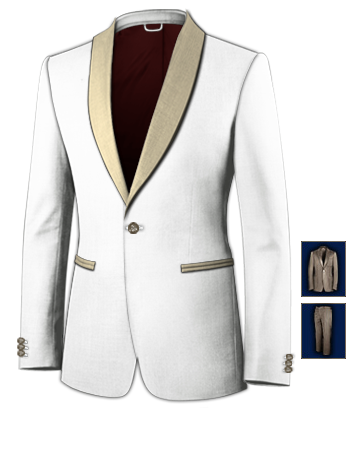 Red White Stripe Mens Suit with 1 Button, Single Breasted
