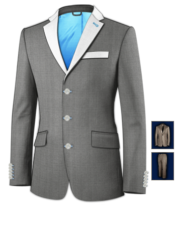 Prom Suits Clothes with 3 Buttons, Single Breasted