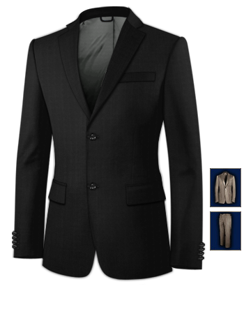 Silver Wedding Suit Cambridge with 2 Buttons, Single Breasted