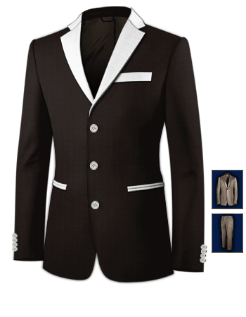 Three Piece Suit Black with 3 Buttons, Single Breasted