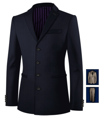 Bespoke Suits Leicester with 4 Buttons, Single Breasted