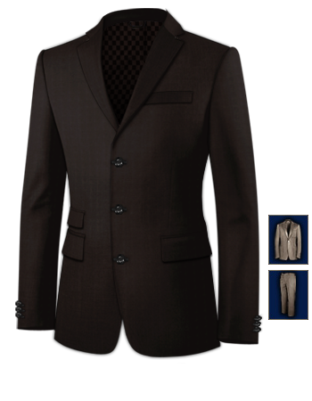 Customize Suit with 3 Buttons, Single Breasted