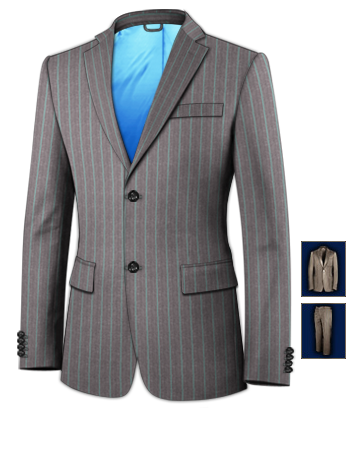 Custom Made Suits with 2 Buttons, Single Breasted