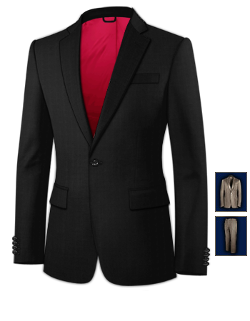 Italia Light Grey Slim Fit Suit with 1 Button, Single Breasted