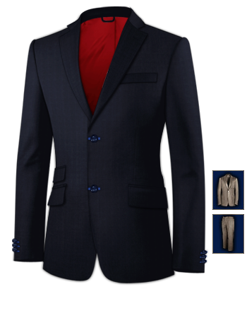 Mens Purple Suit with 2 Buttons, Single Breasted